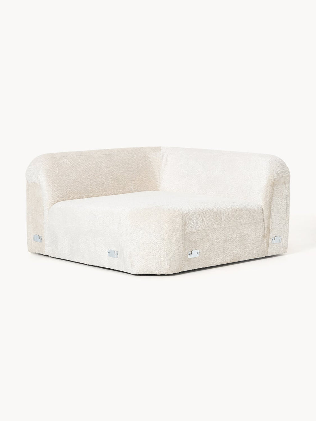 Wolke Round Teddy Bouclé Corner Module — Off-White