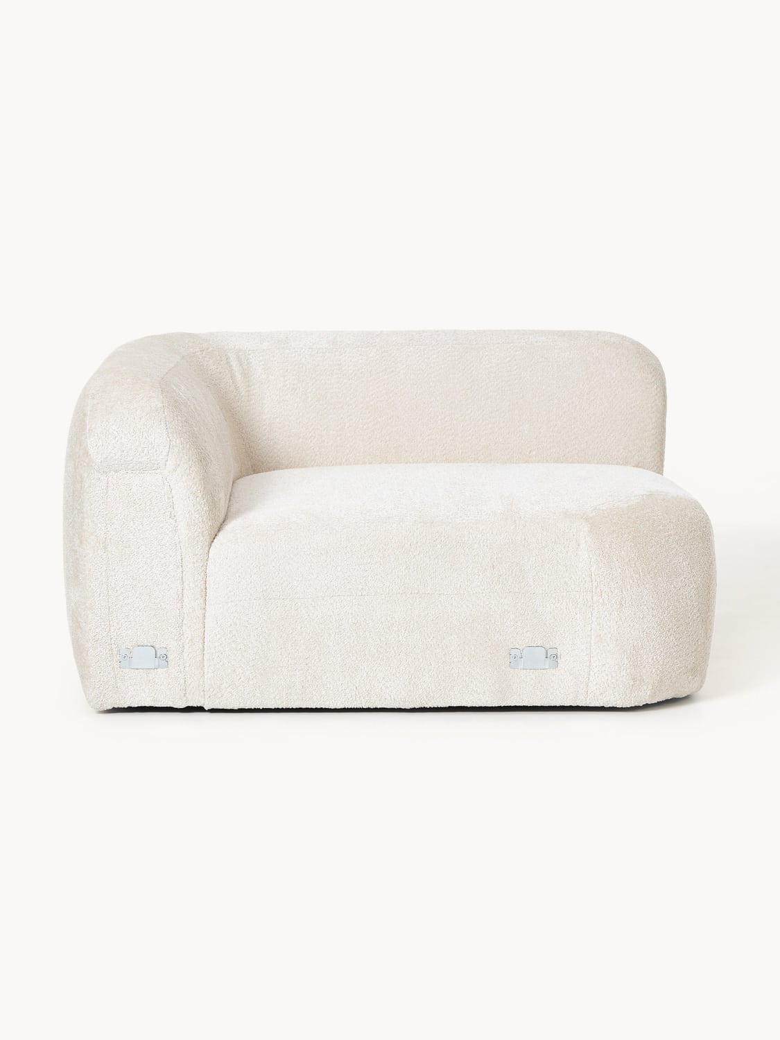 Wolke Round Teddy Bouclé Corner Module — Off-White