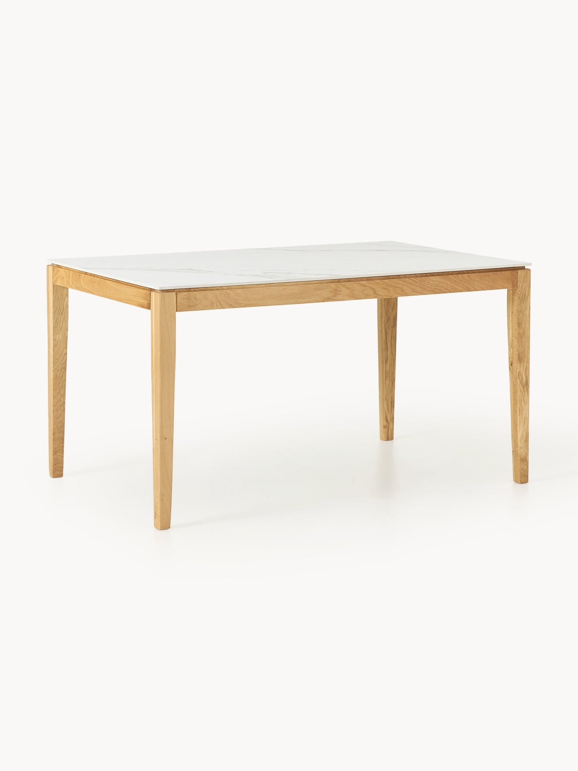 Jackson Dining Table with Table Top in Marble-Look, in various sizes — Blush