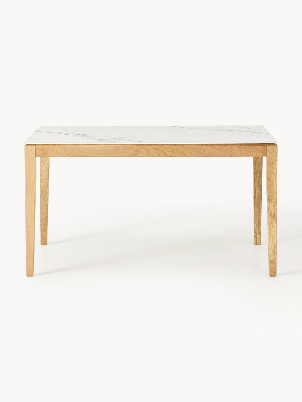 Jackson Dining Table with Table Top in Marble-Look, in various sizes — Blush