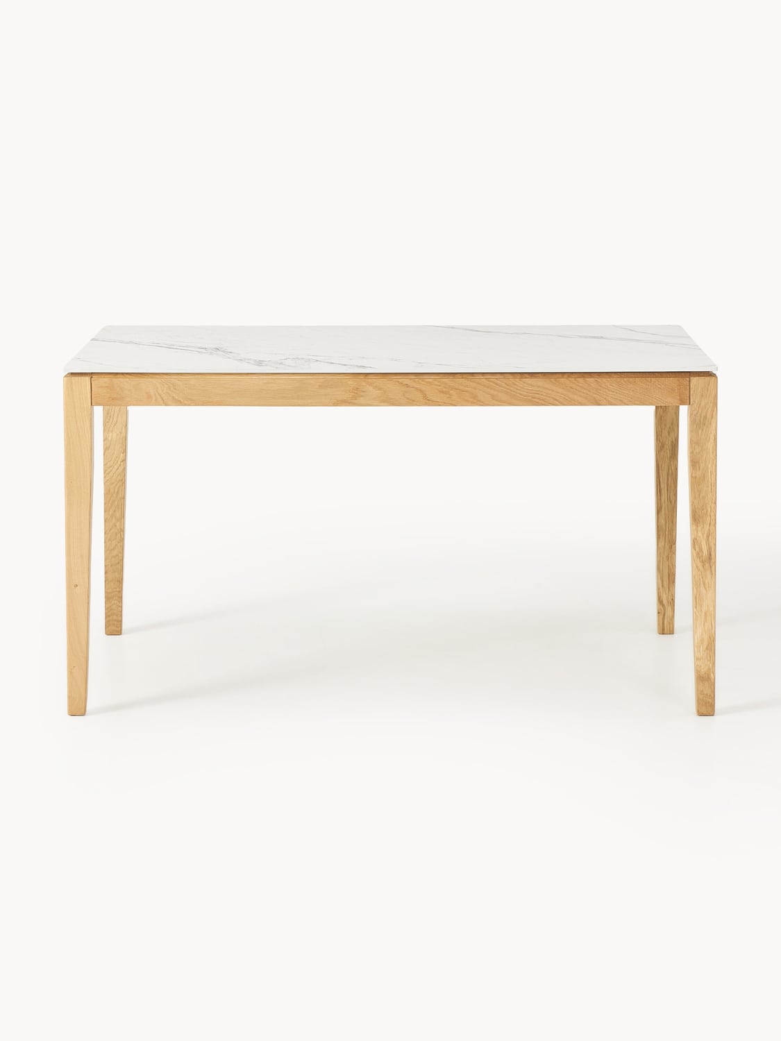 Jackson Dining Table with Table Top in Marble-Look, in various sizes — Blush