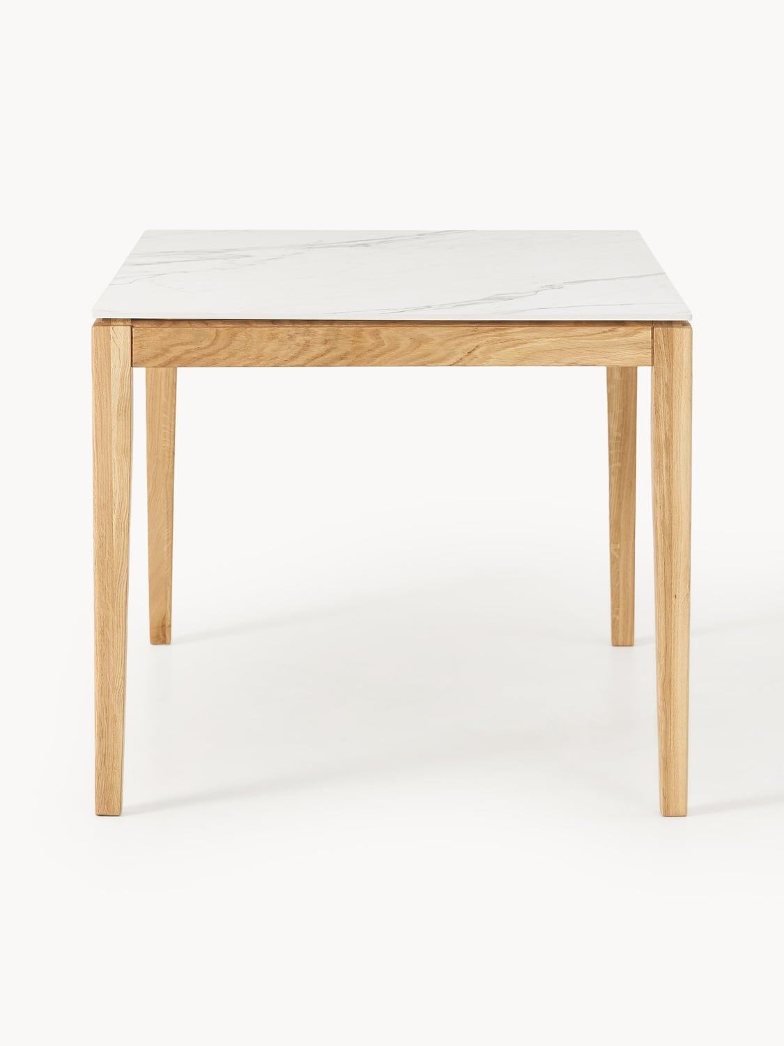 Jackson Dining Table with Table Top in Marble-Look, in various sizes — Blush