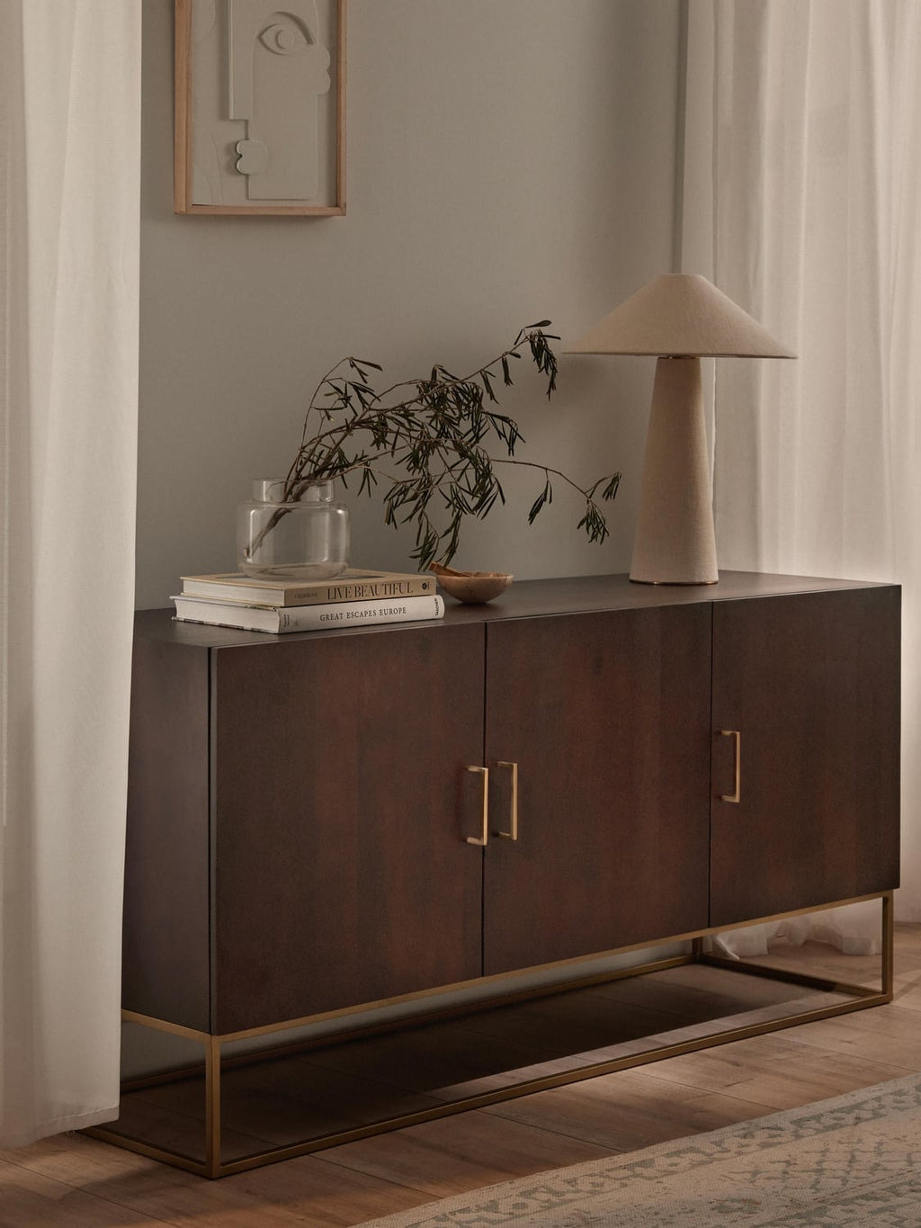 Lyle Sideboard in Mango Wood — Slate Grey