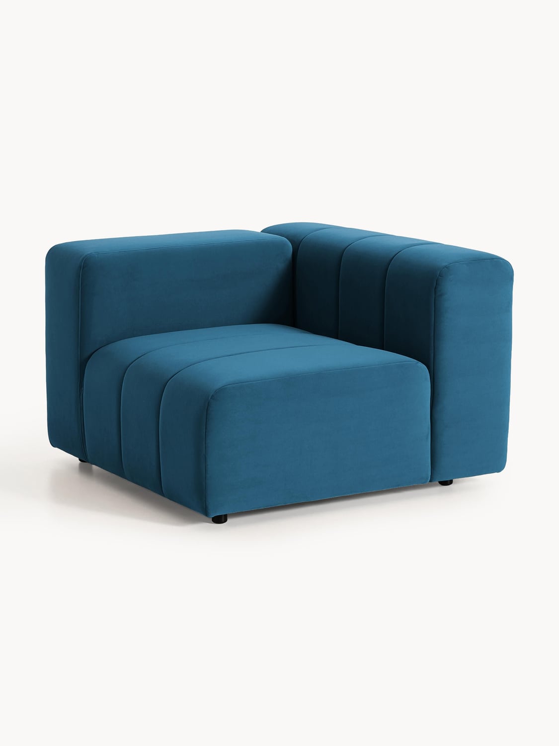 Lena Velvet-Corner Module — Navy