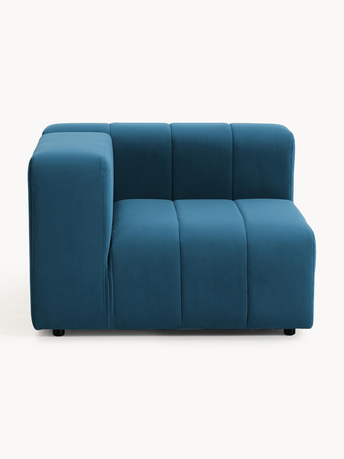 Lena Velvet-Corner Module — Navy