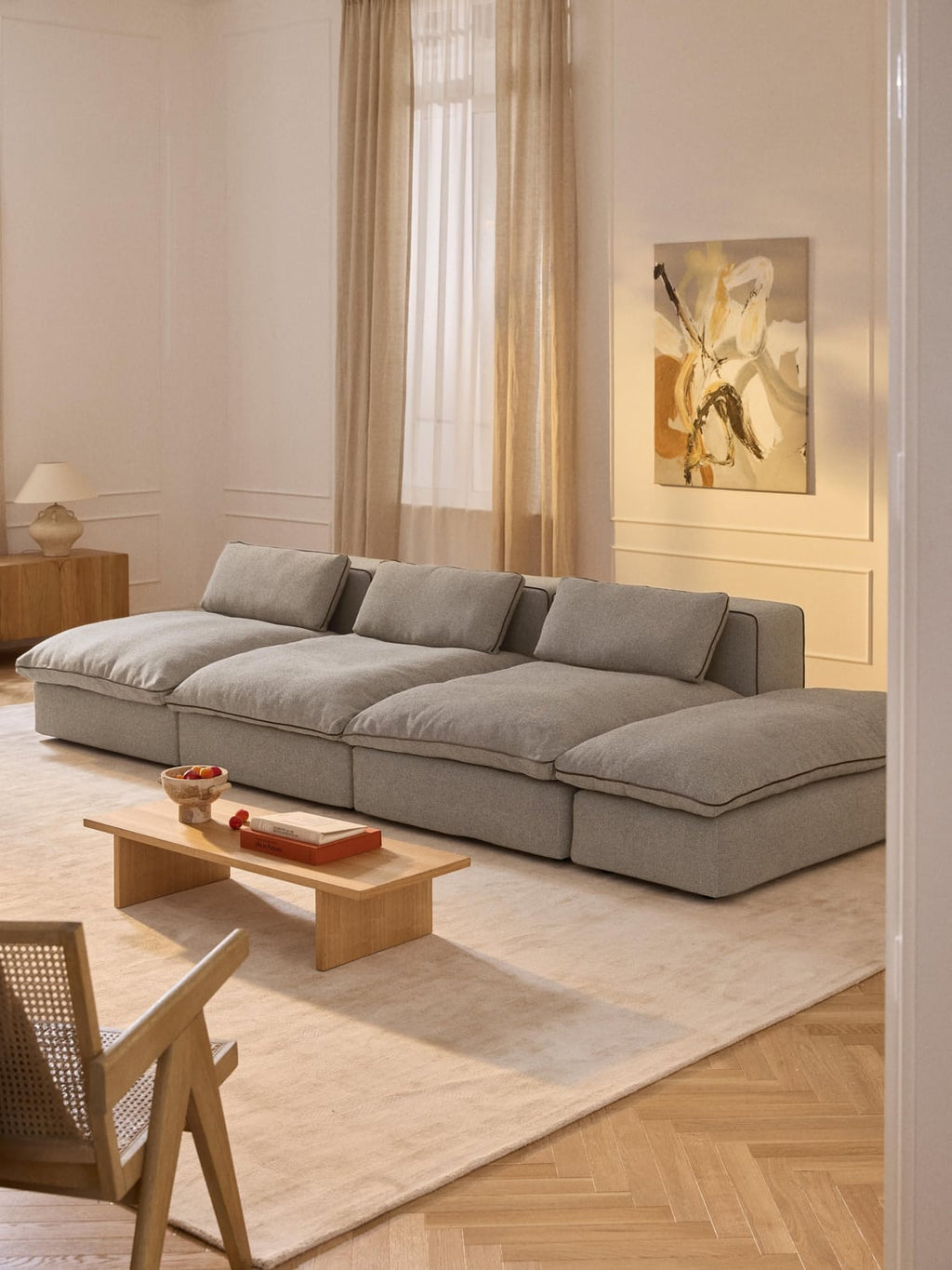 Felix XL-Ottoman — Taupe