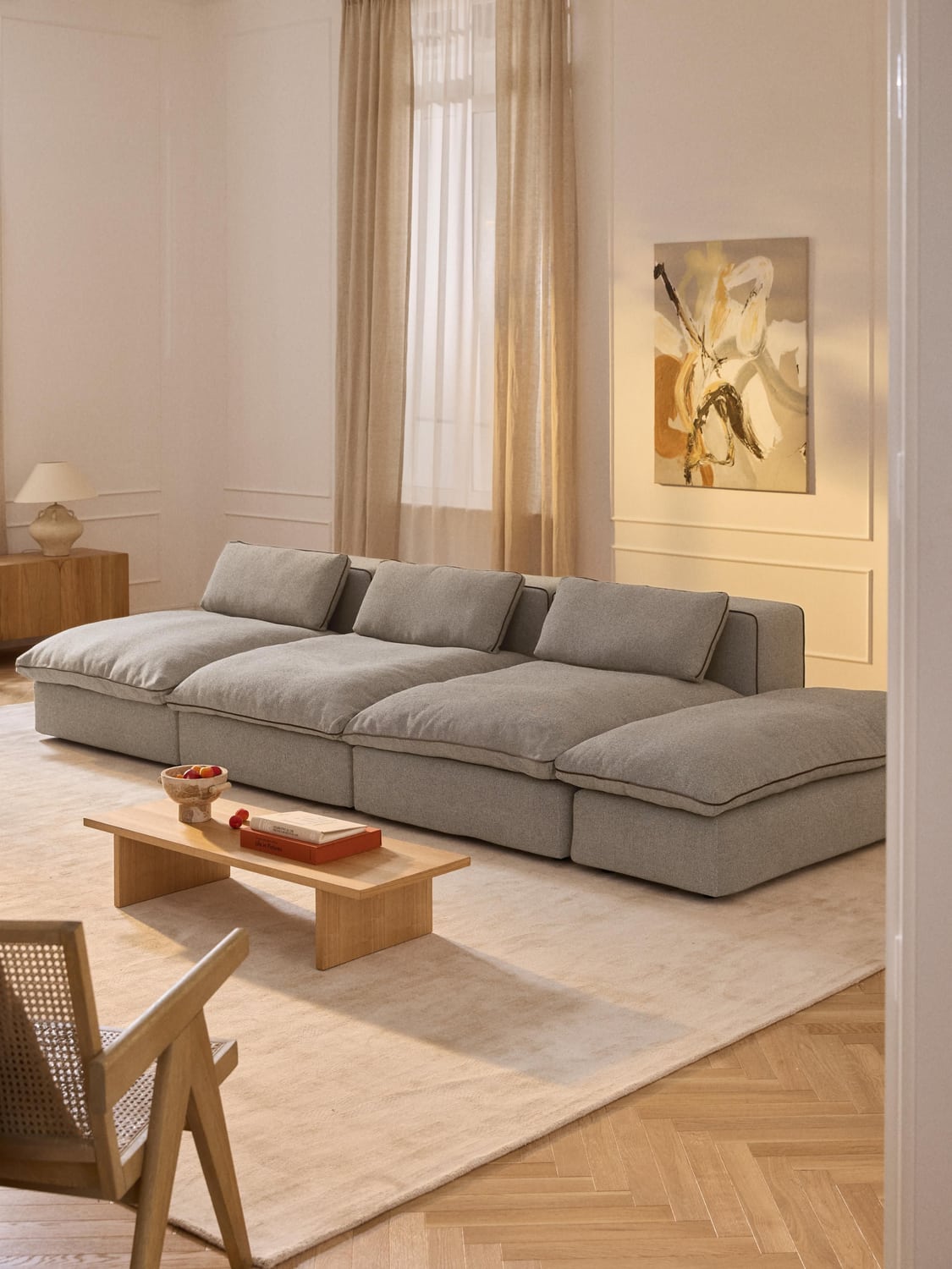 Felix XL-Ottoman — Taupe