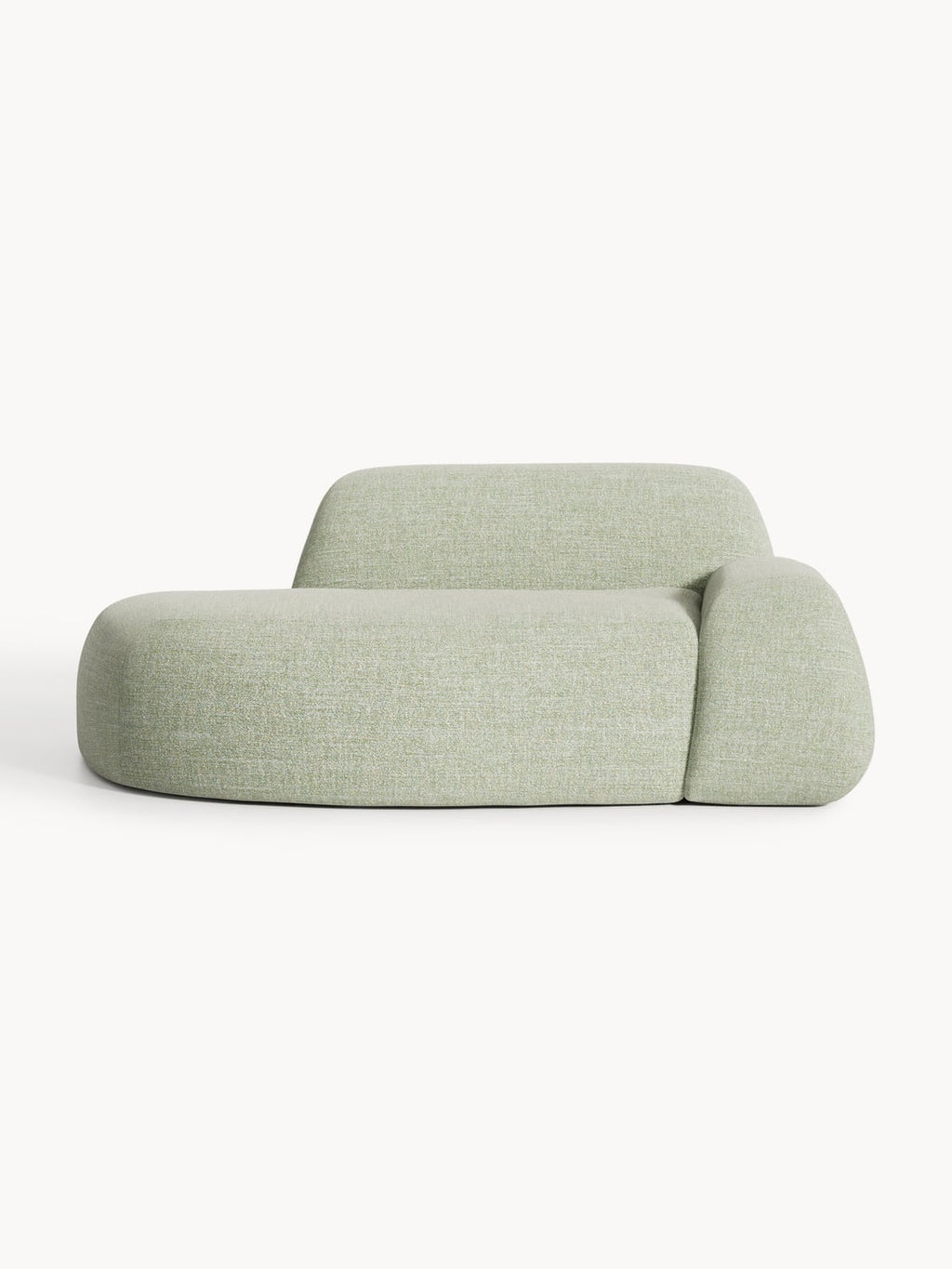 Wolke Bouclé Sofa (2-seater) with Chaise Longue — Oatmeal