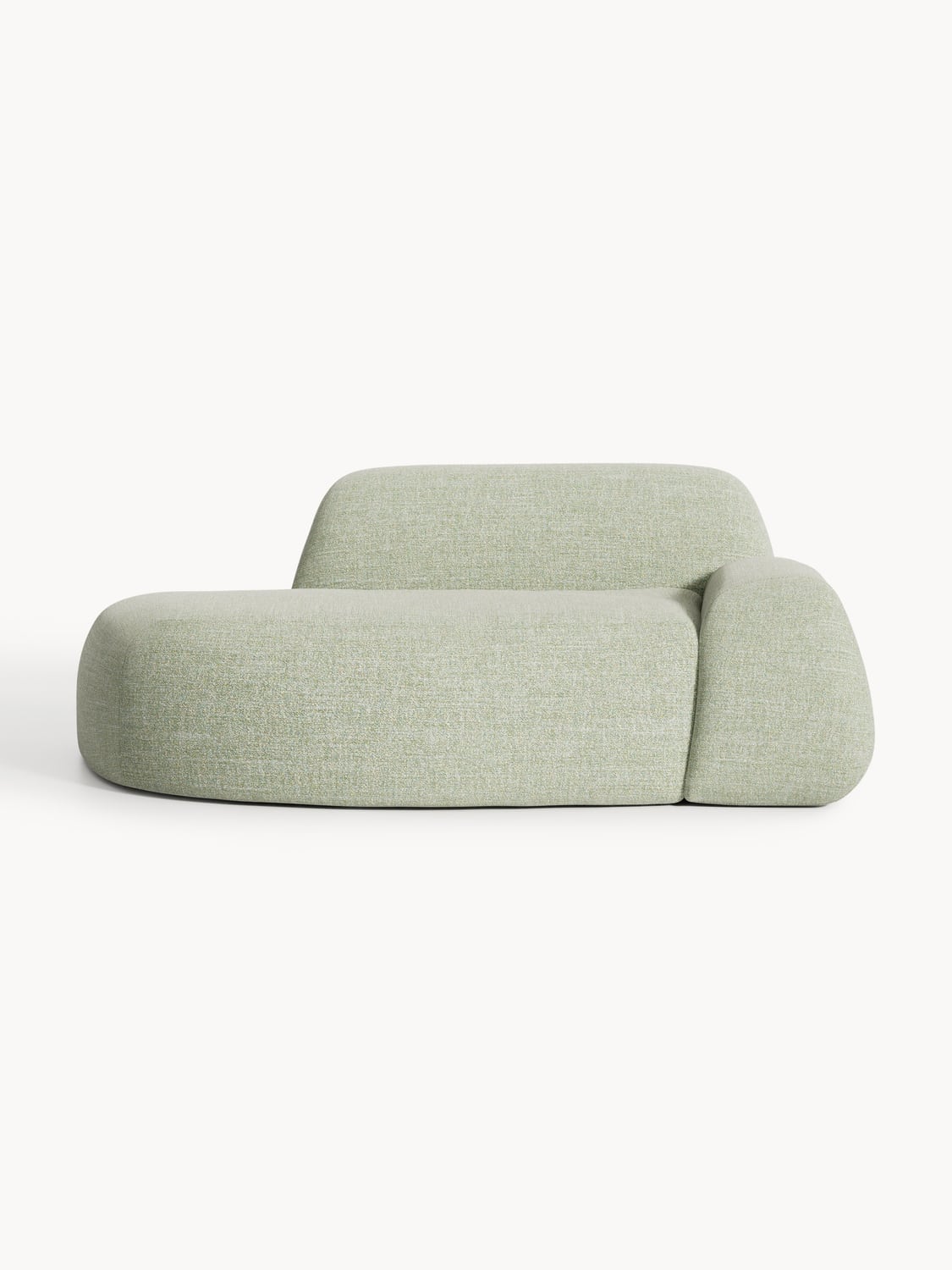 Wolke Bouclé Sofa (2-seater) with Chaise Longue — Oatmeal
