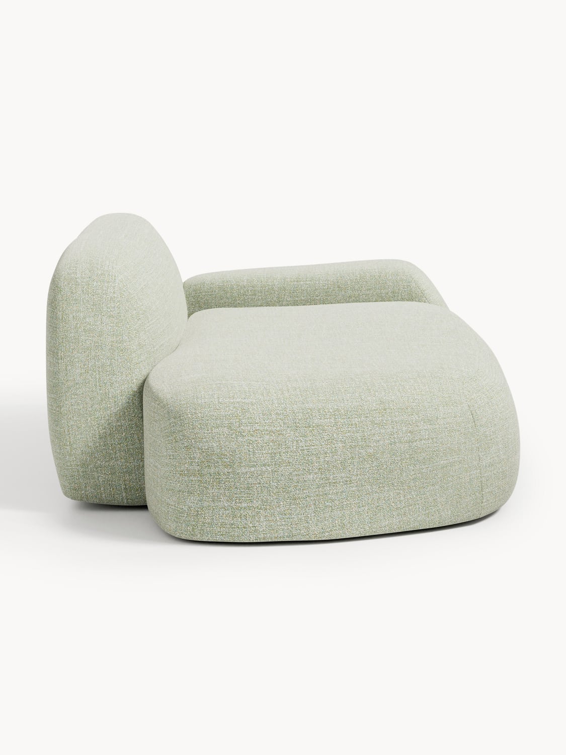 Wolke Bouclé Sofa (2-seater) with Chaise Longue — Oatmeal