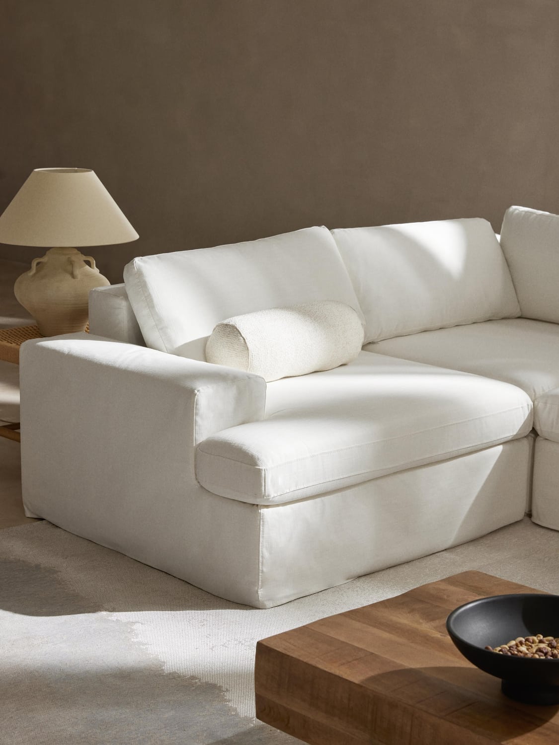 Russell Corner Module with removable covers — Off-White