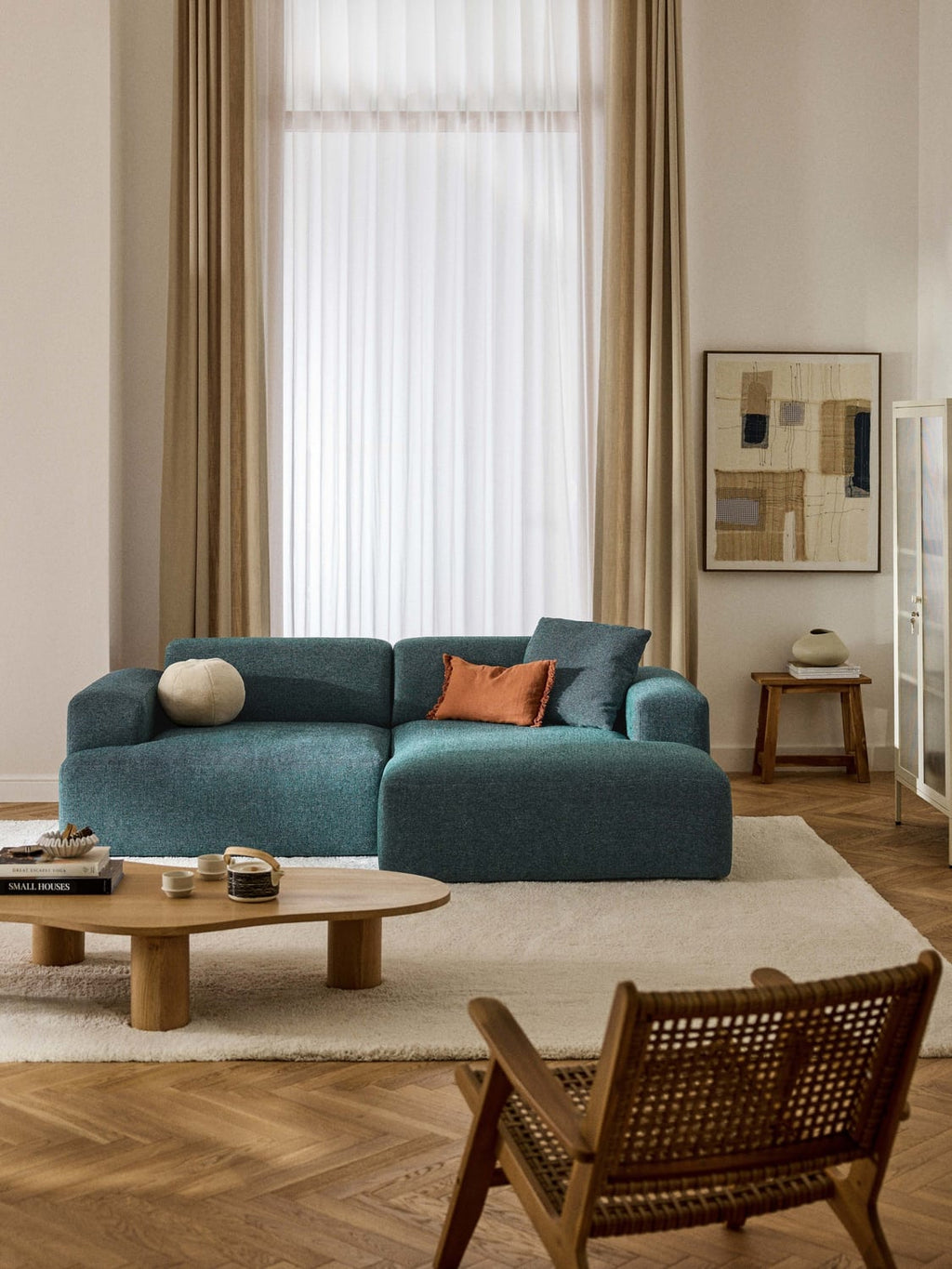 Melva Corner Sofa (3-seater) — Teal