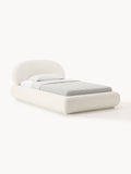 Alba Teddy-Upholstered Single Bed with Storage