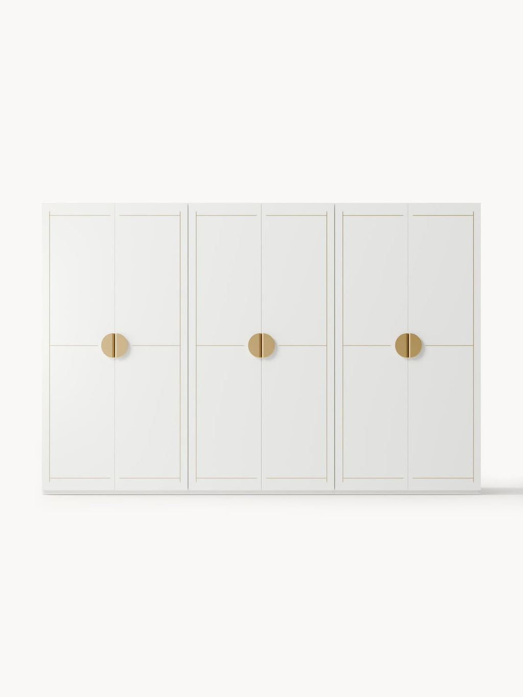 Denise Modular Hinged-Door Wardrobe, 300 cm Width, in various sizes