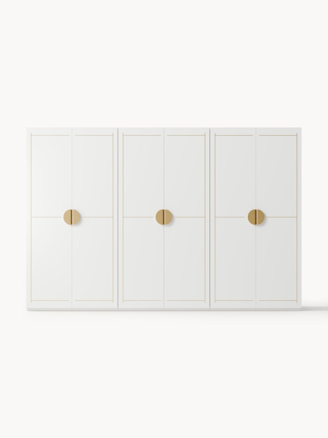 Denise Modular Hinged-Door Wardrobe, 300 cm Width, in various sizes