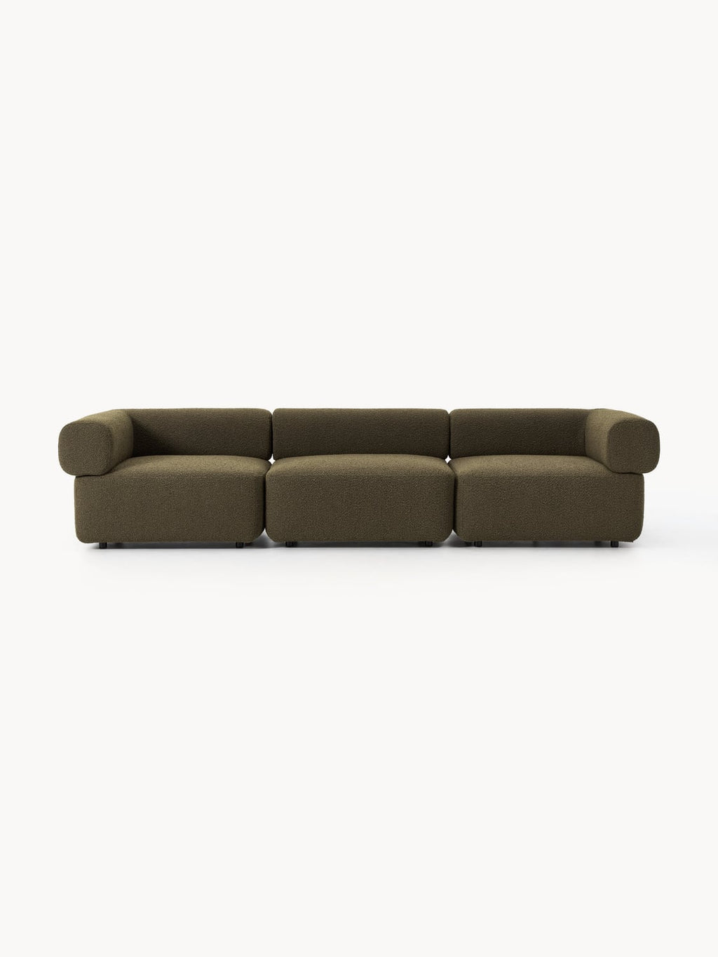 Anton Modular Bouclé Sofa (4-seater) — Chocolate