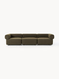 Anton Modular Bouclé Sofa (4-seater) — Chocolate