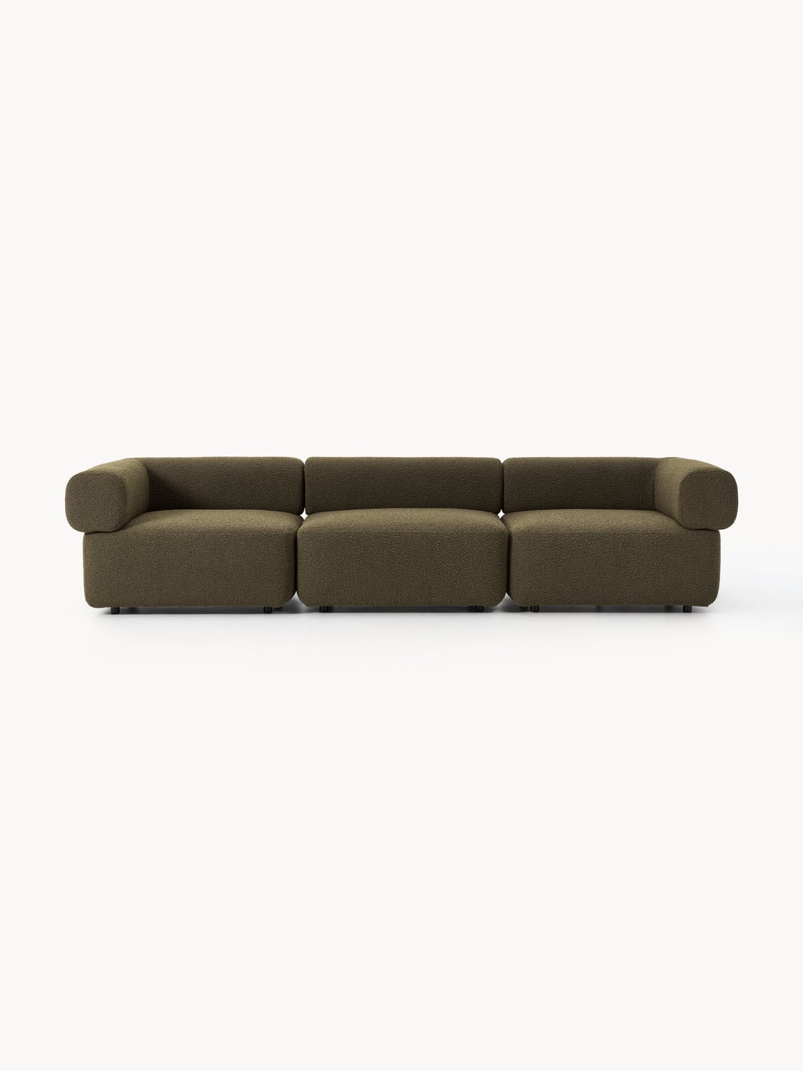 Anton Modular Bouclé Sofa (4-seater) — Chocolate