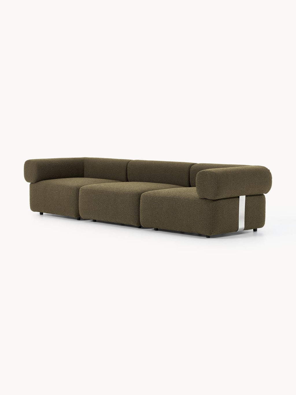 Anton Modular Bouclé Sofa (4-seater) — Chocolate