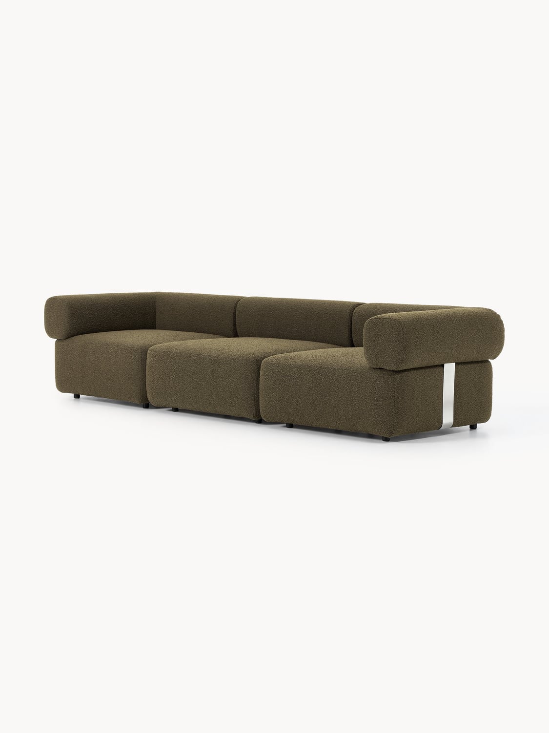 Anton Modular Bouclé Sofa (4-seater) — Chocolate