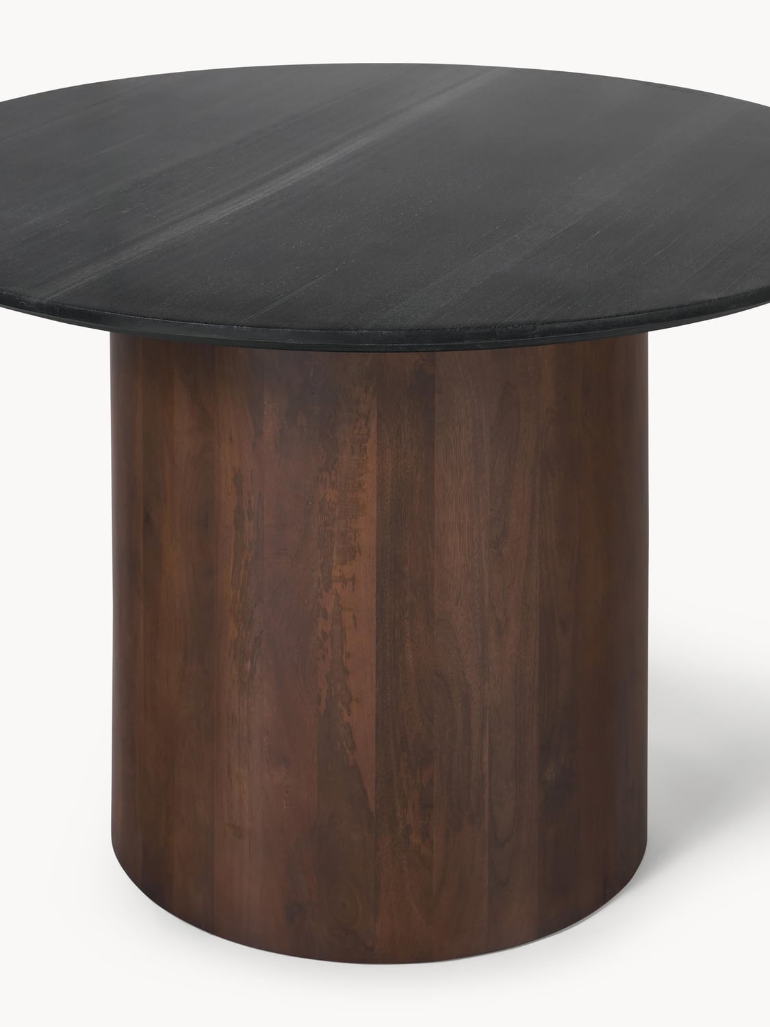 Abby Round Marble-Dining Table, Ø 120 cm — Chocolate