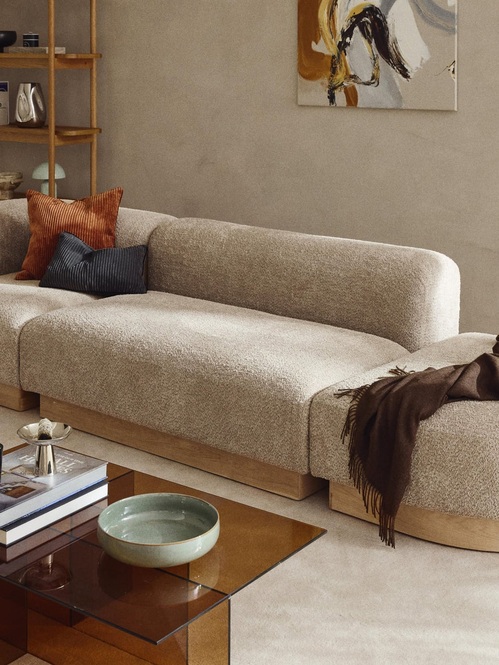 Natalie Sofa (2-seater) in Teddy Bouclé — Oatmeal