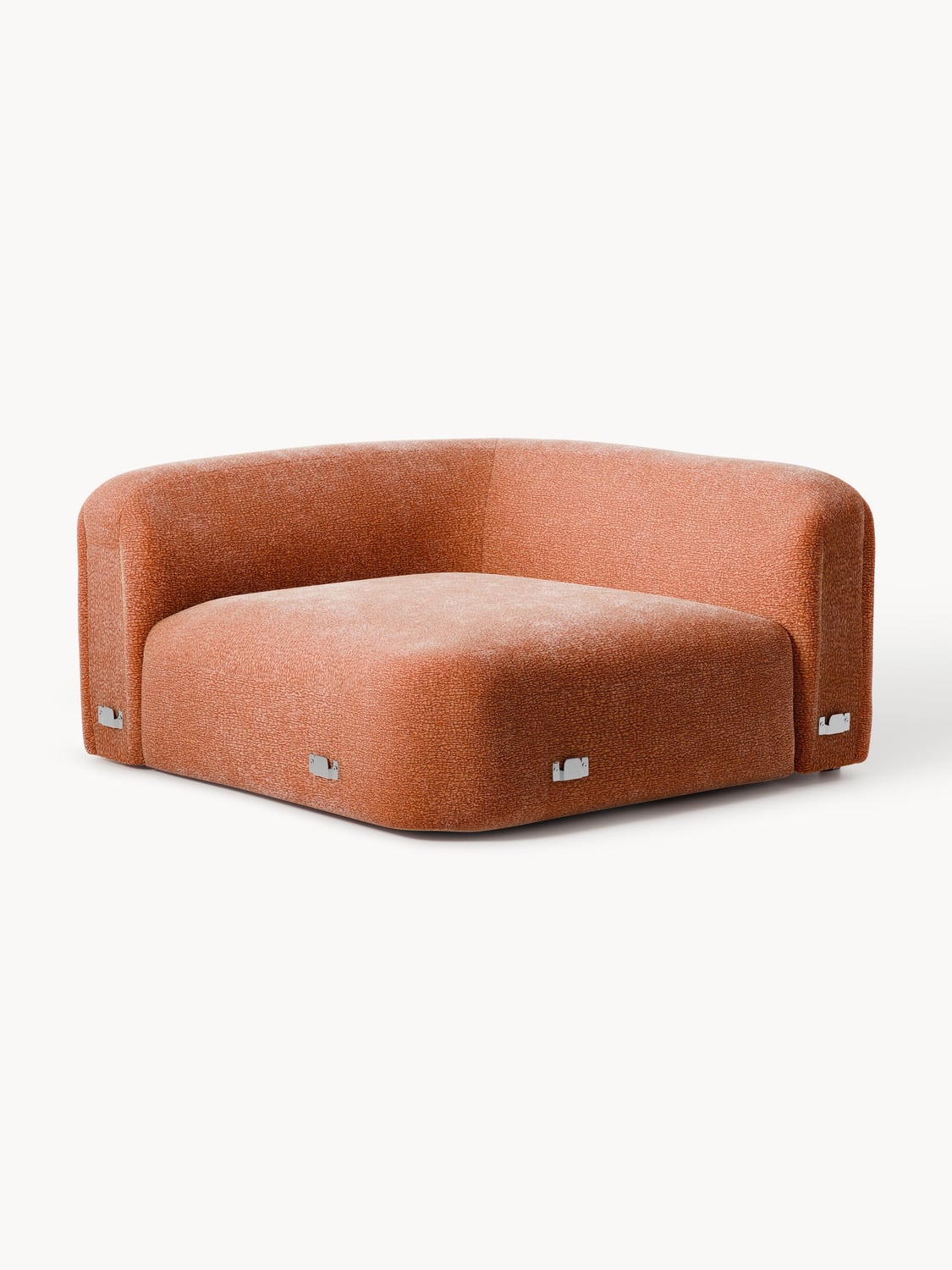 Wolke Round Corner Module — Terracotta