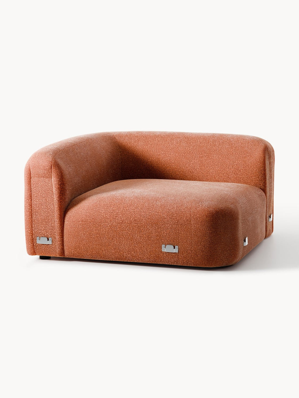 Wolke Round Corner Module — Terracotta