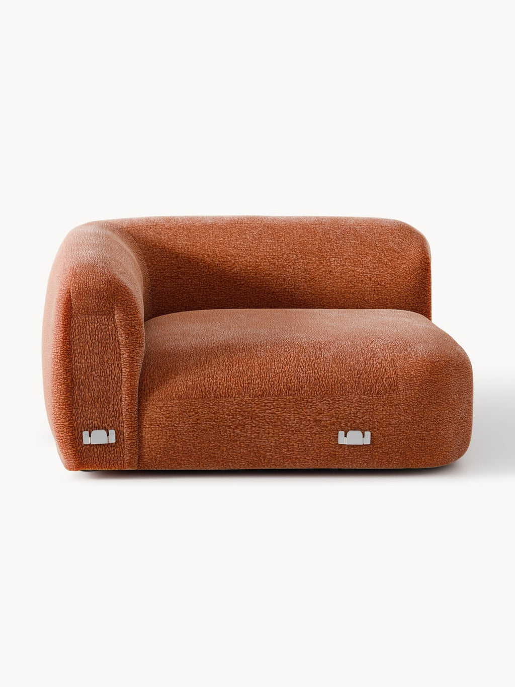 Wolke Round Corner Module — Terracotta