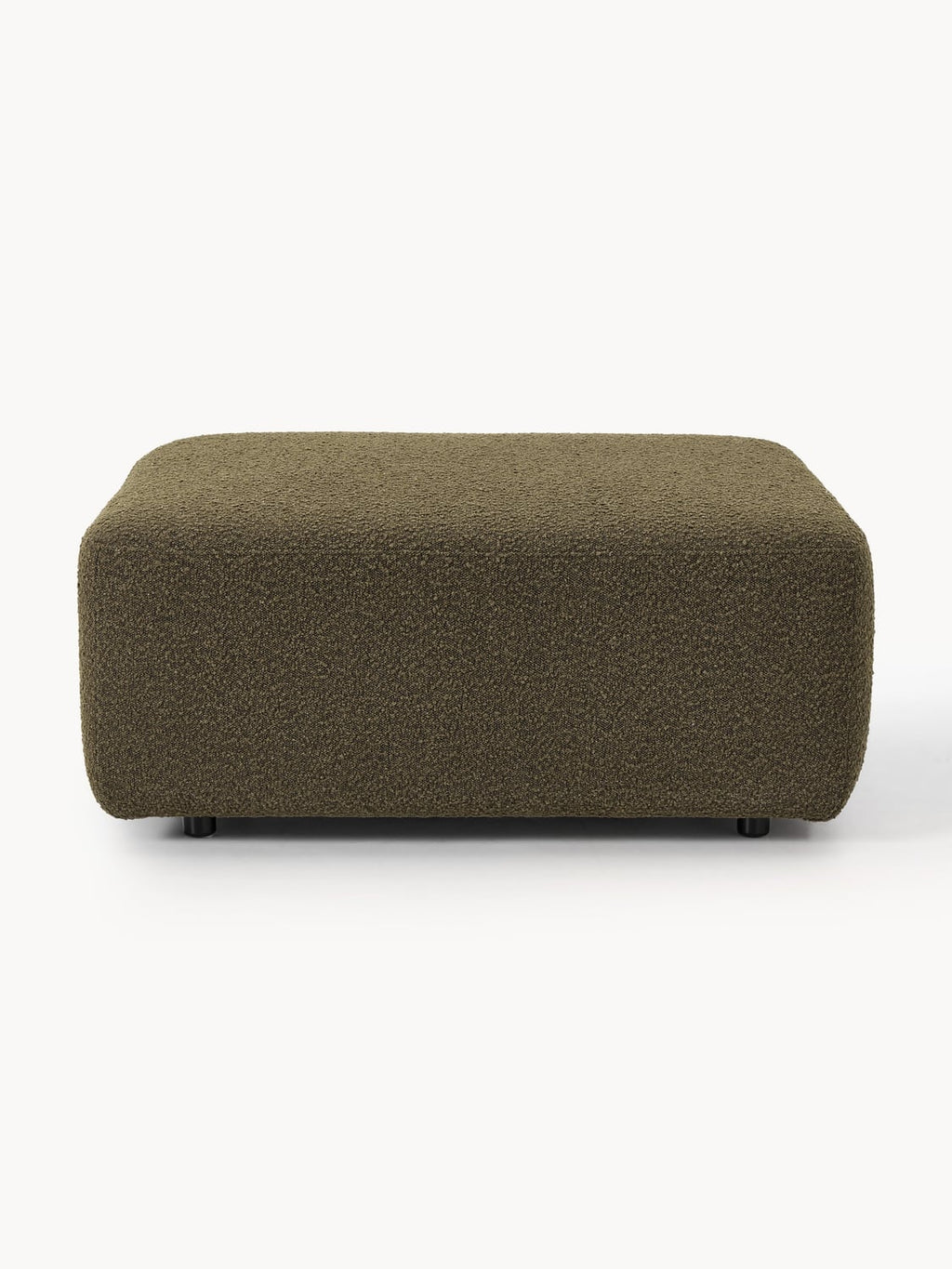 Anton Bouclé Sofa Ottoman — Chocolate
