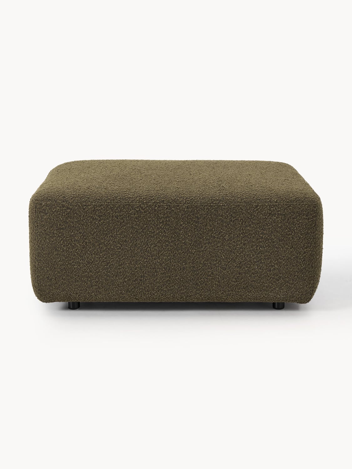 Anton Bouclé Sofa Ottoman — Chocolate