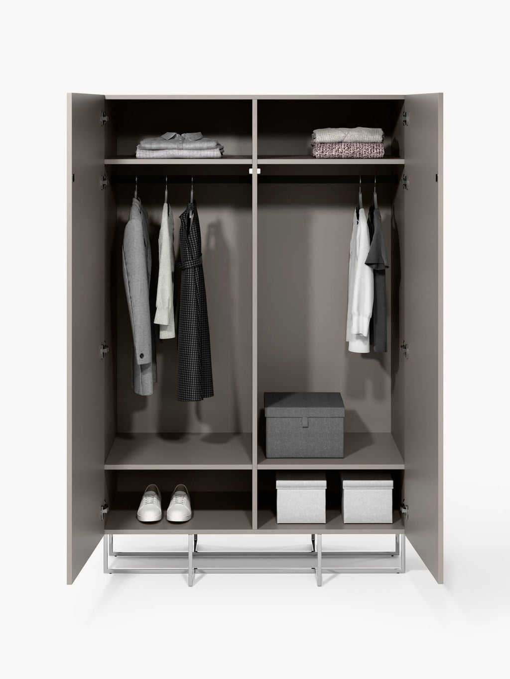 Joe Small Wood-Wardrobe — Taupe