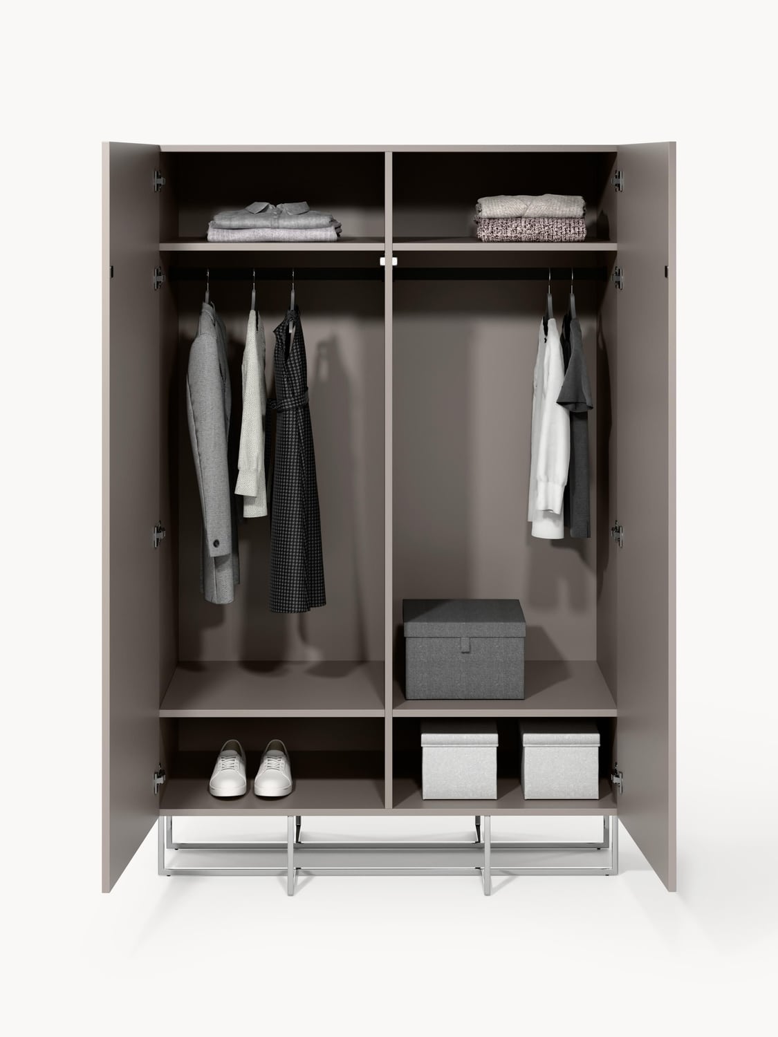 Joe Small Wood-Wardrobe — Taupe