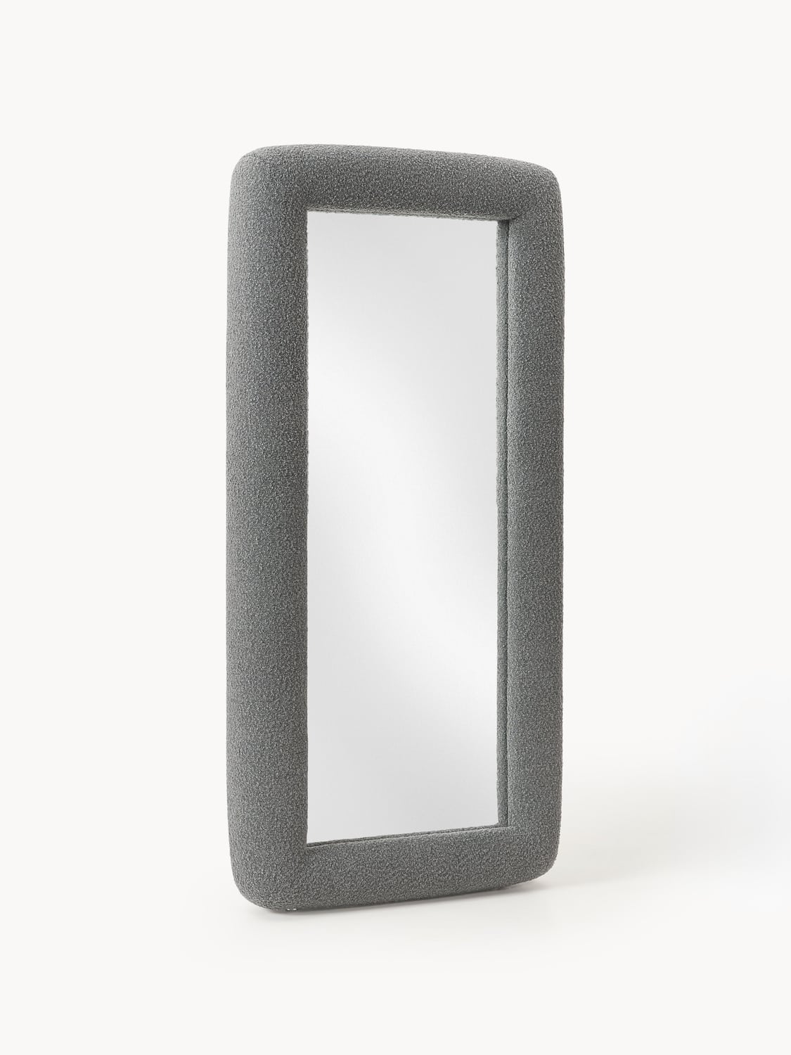 Glace Full-Length Mirror with Bouclé Frame
