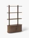 Calary Wall Shelf with Fluted Front — Dark Grey