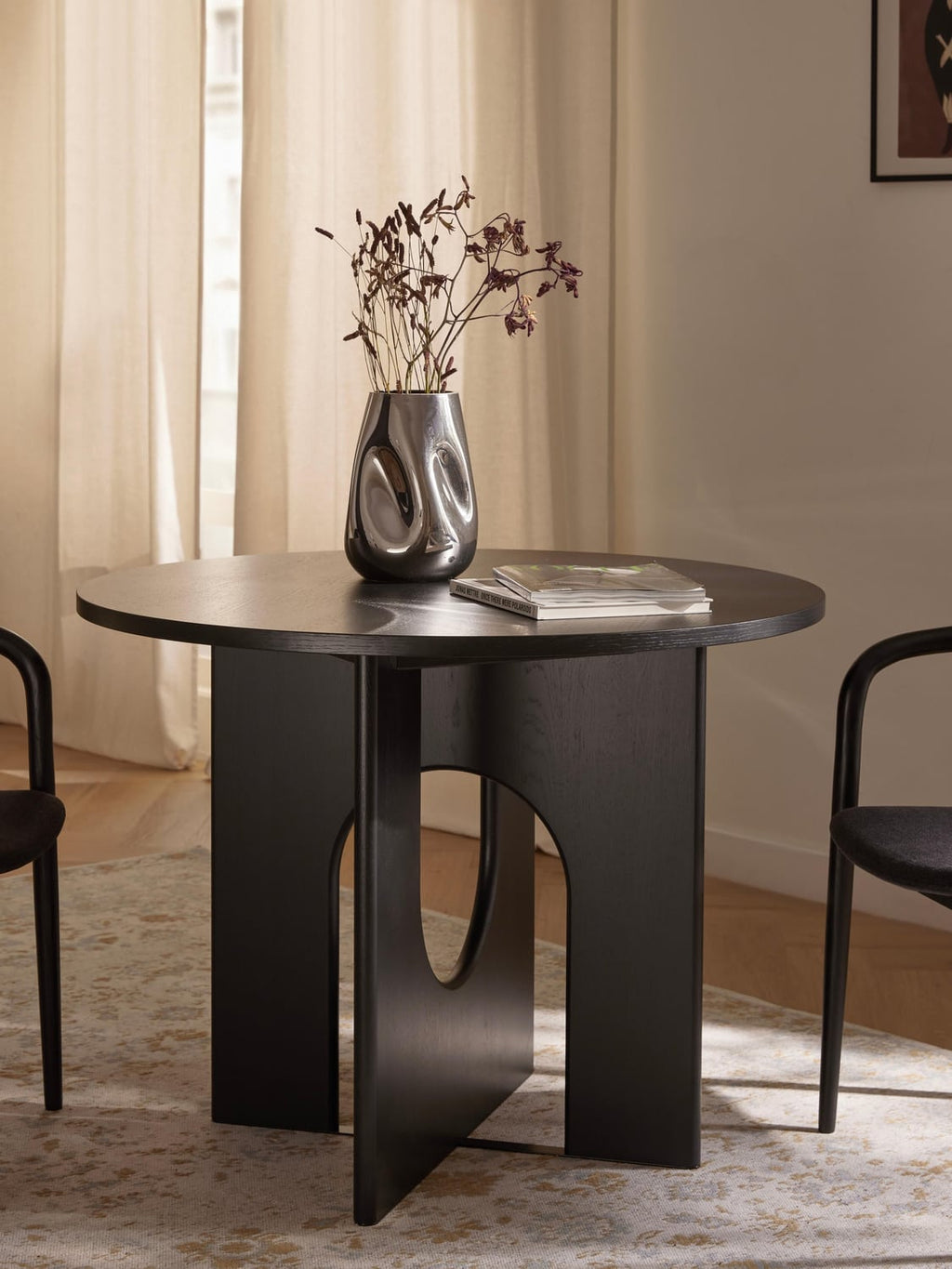 Apollo Round Dining Table, in various sizes — Anthracite