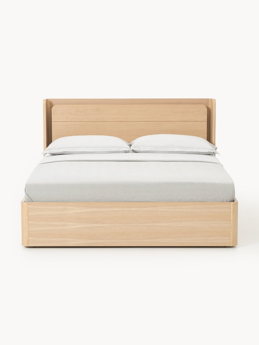 Allow Wooden Bed with Drawers — Beige