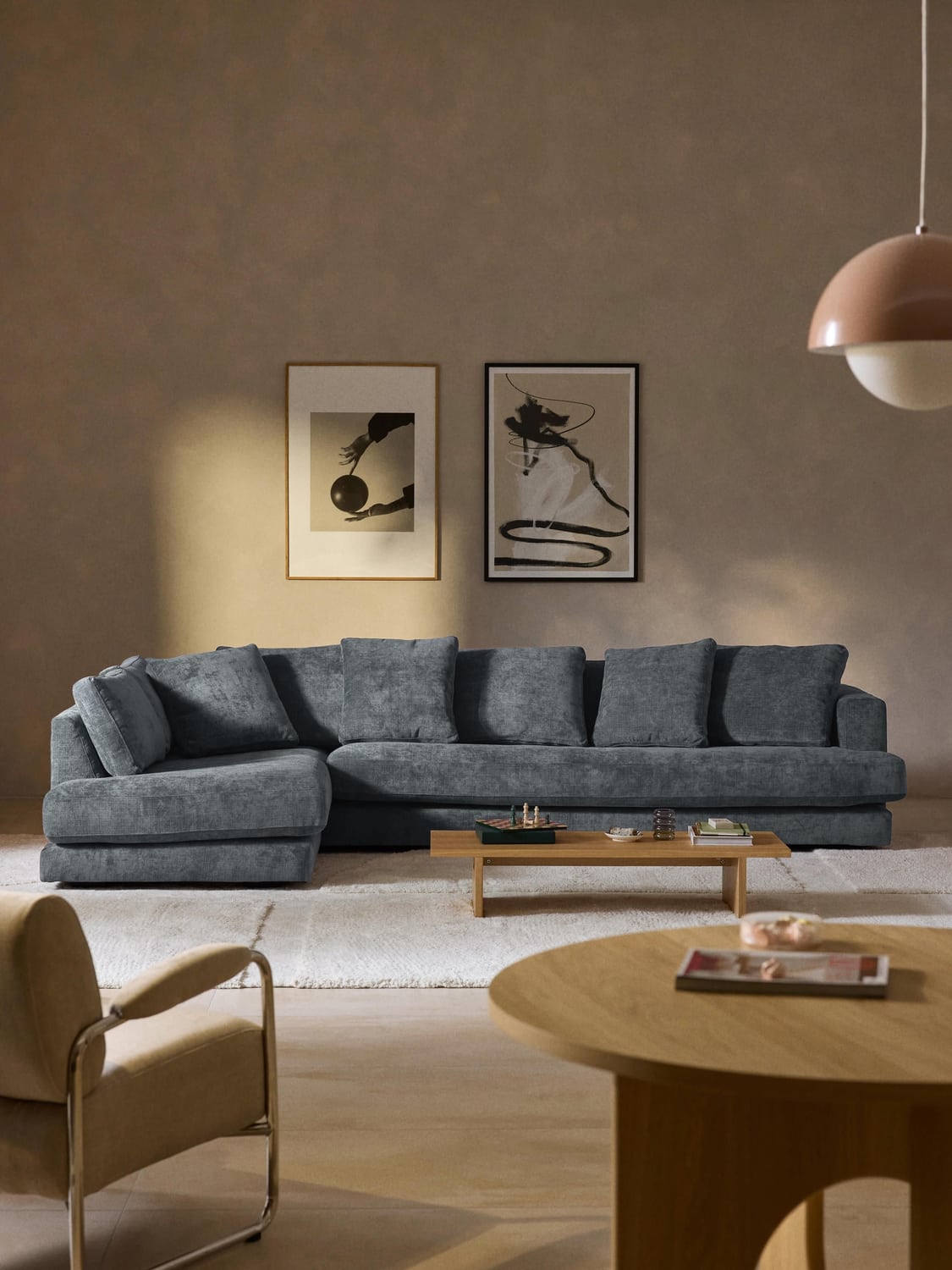 Tribeca XL Corner Sofa — Slate Grey