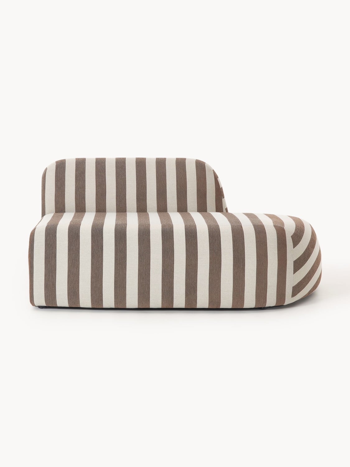 Wolke Striped Chaise-Module — Greige