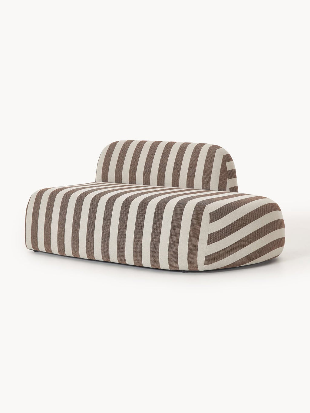 Wolke Striped Chaise-Module — Greige