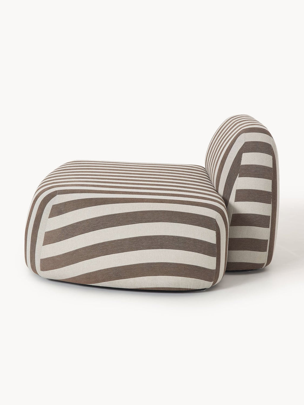 Wolke Striped Chaise-Module — Greige