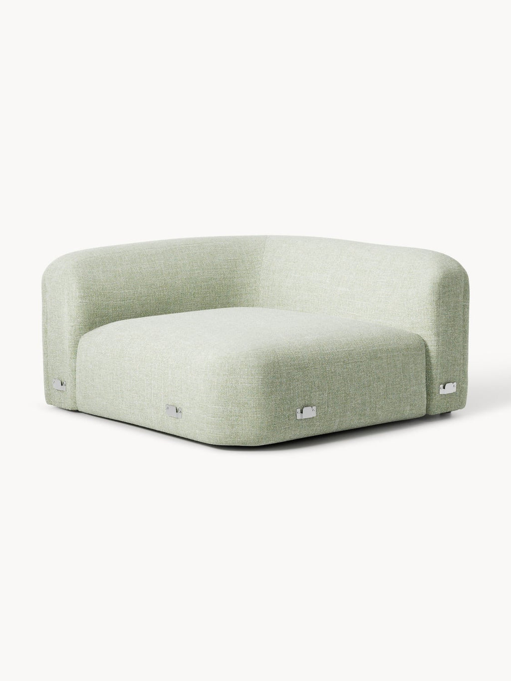 Wolke Round Bouclé Corner Module — Oatmeal