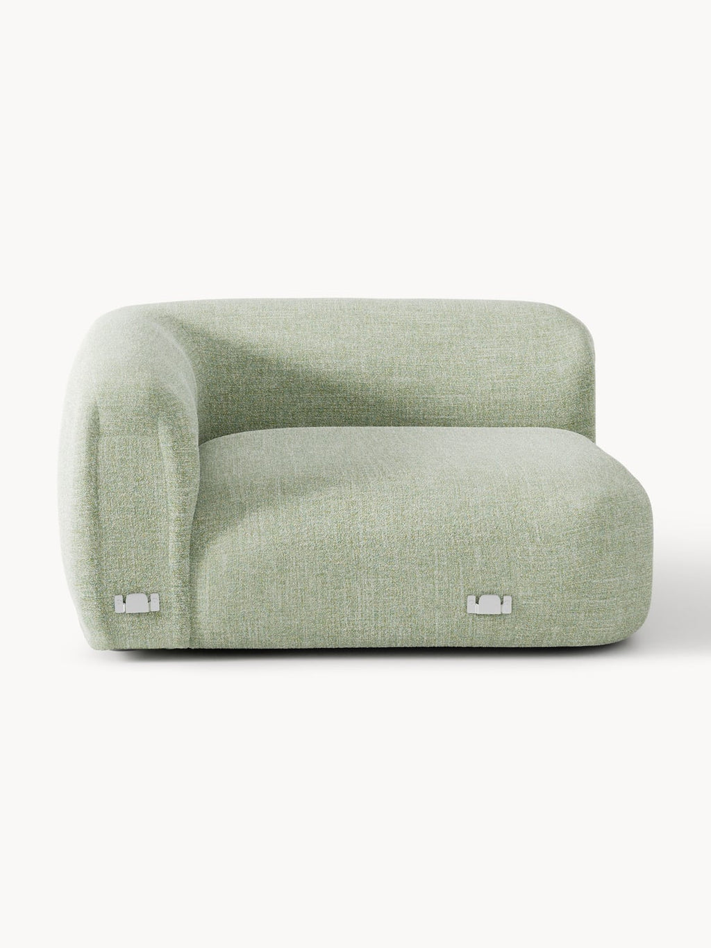 Wolke Round Bouclé Corner Module — Oatmeal