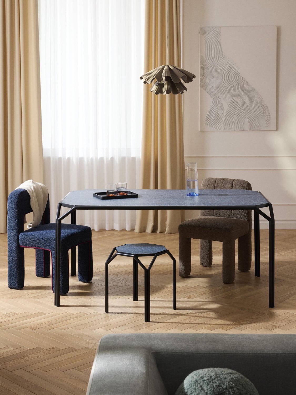 Danilo Dining Table, in various sizes — Grey