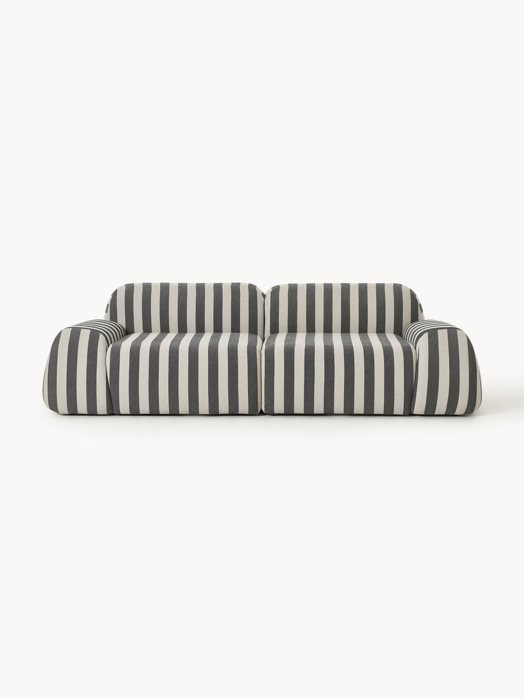 Wolke Modular Striped Sofa (3-seater) — Taupe