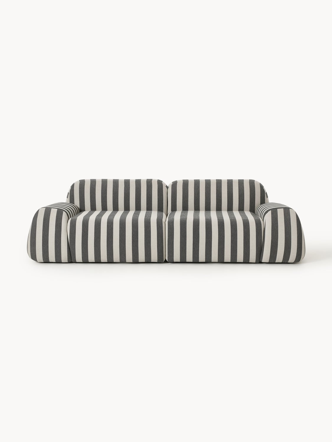 Wolke Modular Striped Sofa (3-seater) — Taupe