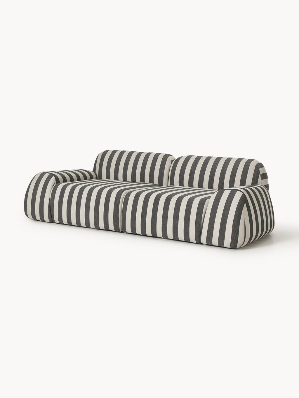 Wolke Modular Striped Sofa (3-seater) — Taupe