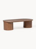Didi Oval Coffee Table in Oak — Taupe