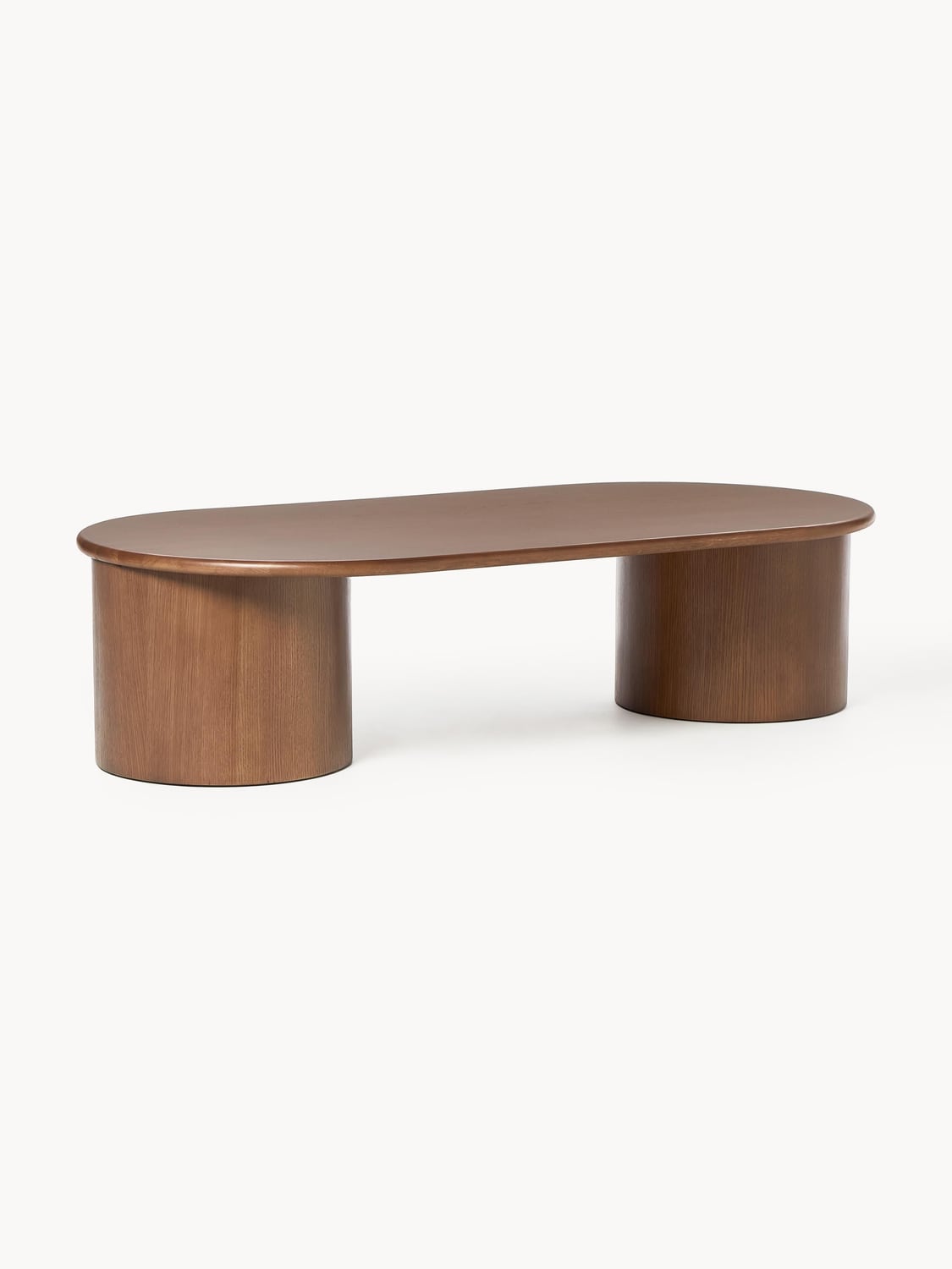 Didi Oval Coffee Table in Oak — Taupe