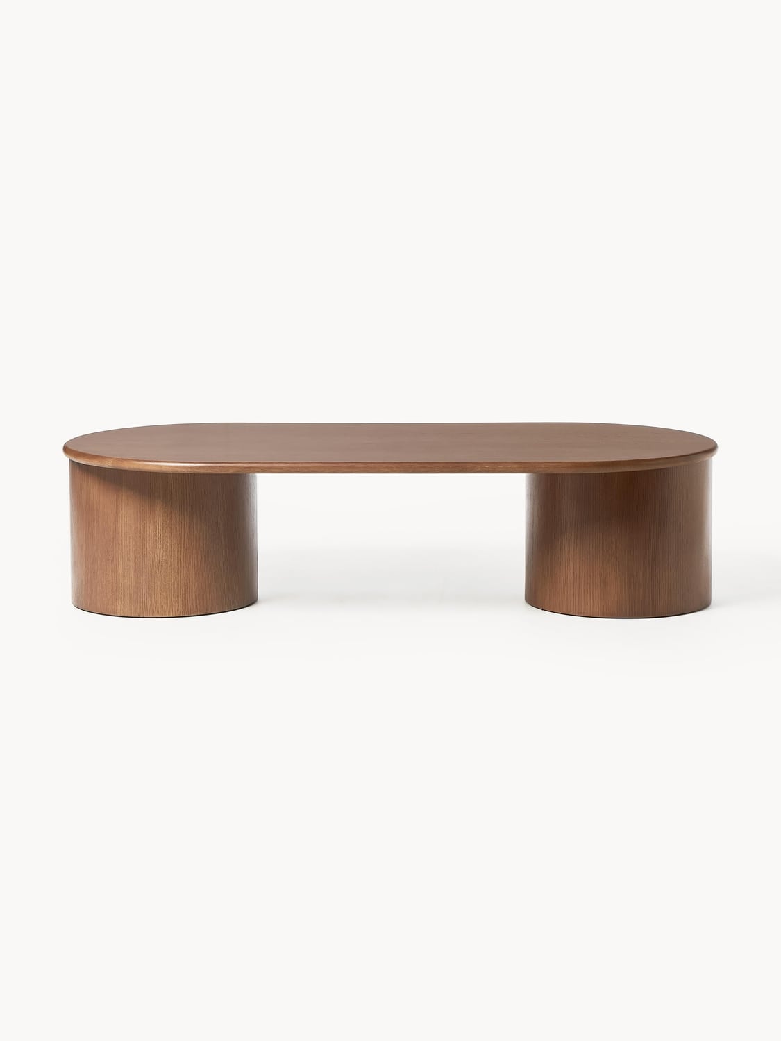 Didi Oval Coffee Table in Oak — Taupe